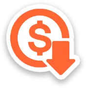 Orange Icon with Dollar Sign