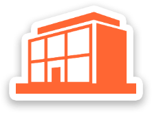 Orange Icon with Building