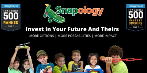 an ad shows snapology's awards from Entrepreneur's Franchise 500