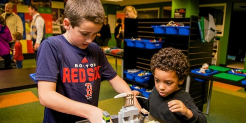 children playing with legos