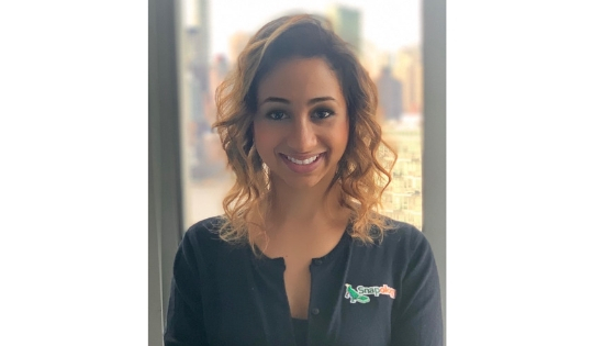 Jessica Stasi wearing a Snapology cardigan