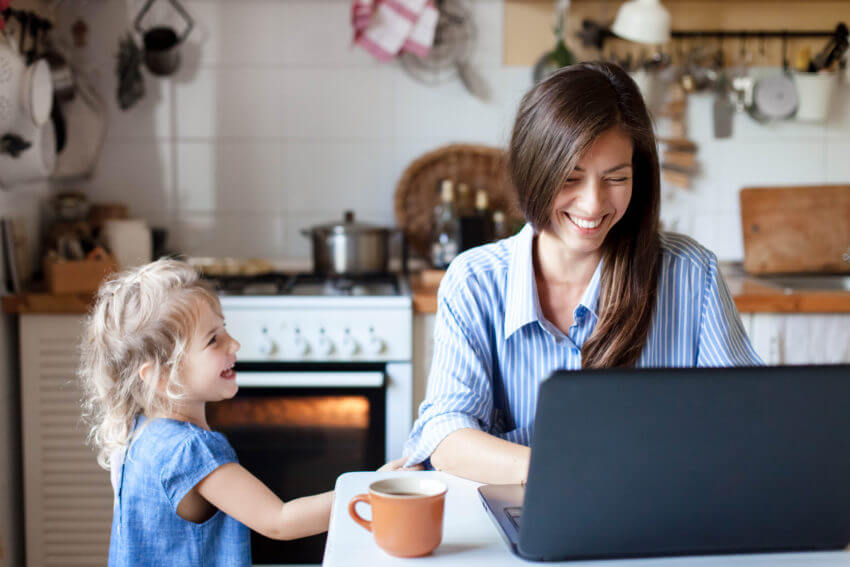 Mother and daughter in the kitchen